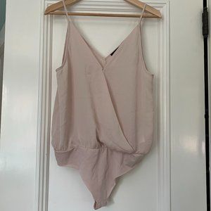 BikBok Pink Front Plunge Bodysuit– L (EUC)